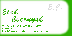 elek csernyak business card