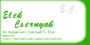 elek csernyak business card